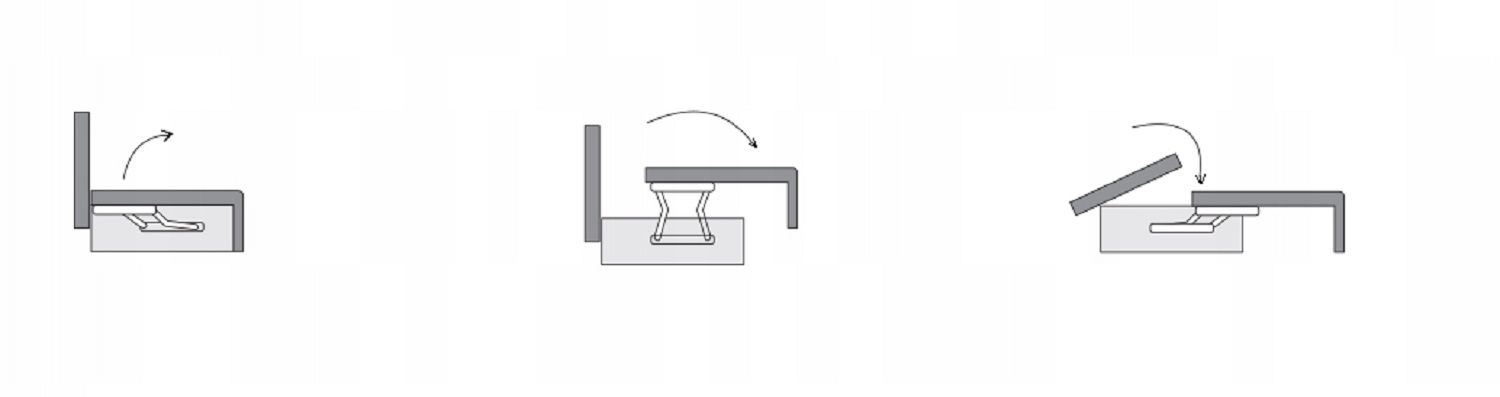 schemat rozkładania kanapy automat DL