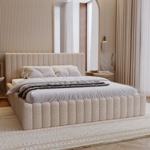 Łóżko tapicerowane NAOMI z pojemnikiem i stelażem