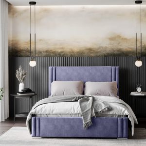 Łóżko tapicerowane LONDON z pojemnikiem i stelażem