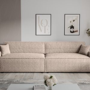 Duża kanapa sofa MIRA BIS x2 tkanina baranek