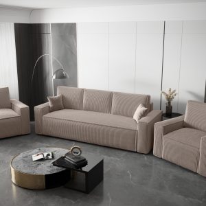 Zestaw wypoczynkowy 2+1+1 kanapa z fotelami